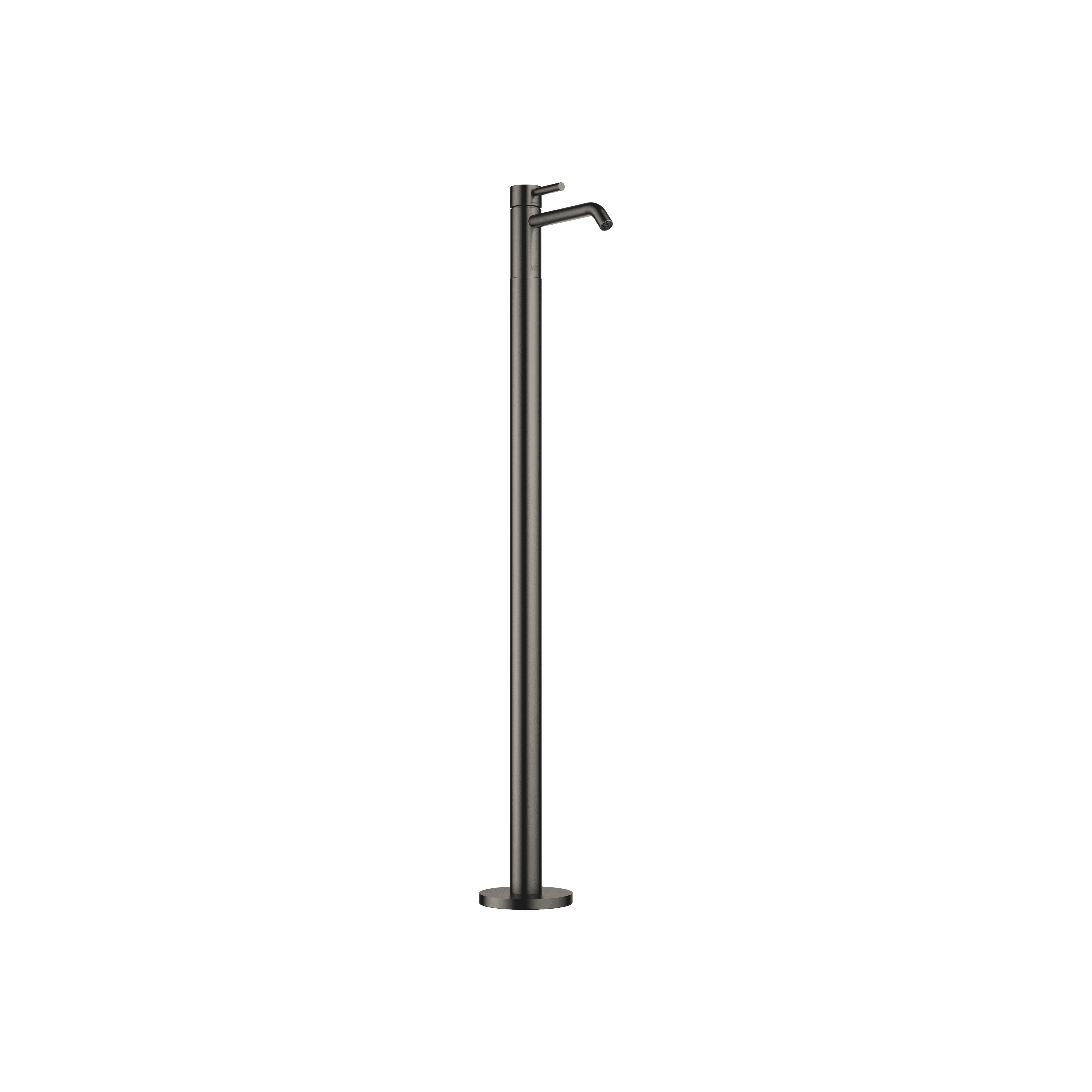 META Single-lever basin mixer with stand pipe without pop-up waste in Brushed Dark Platinum