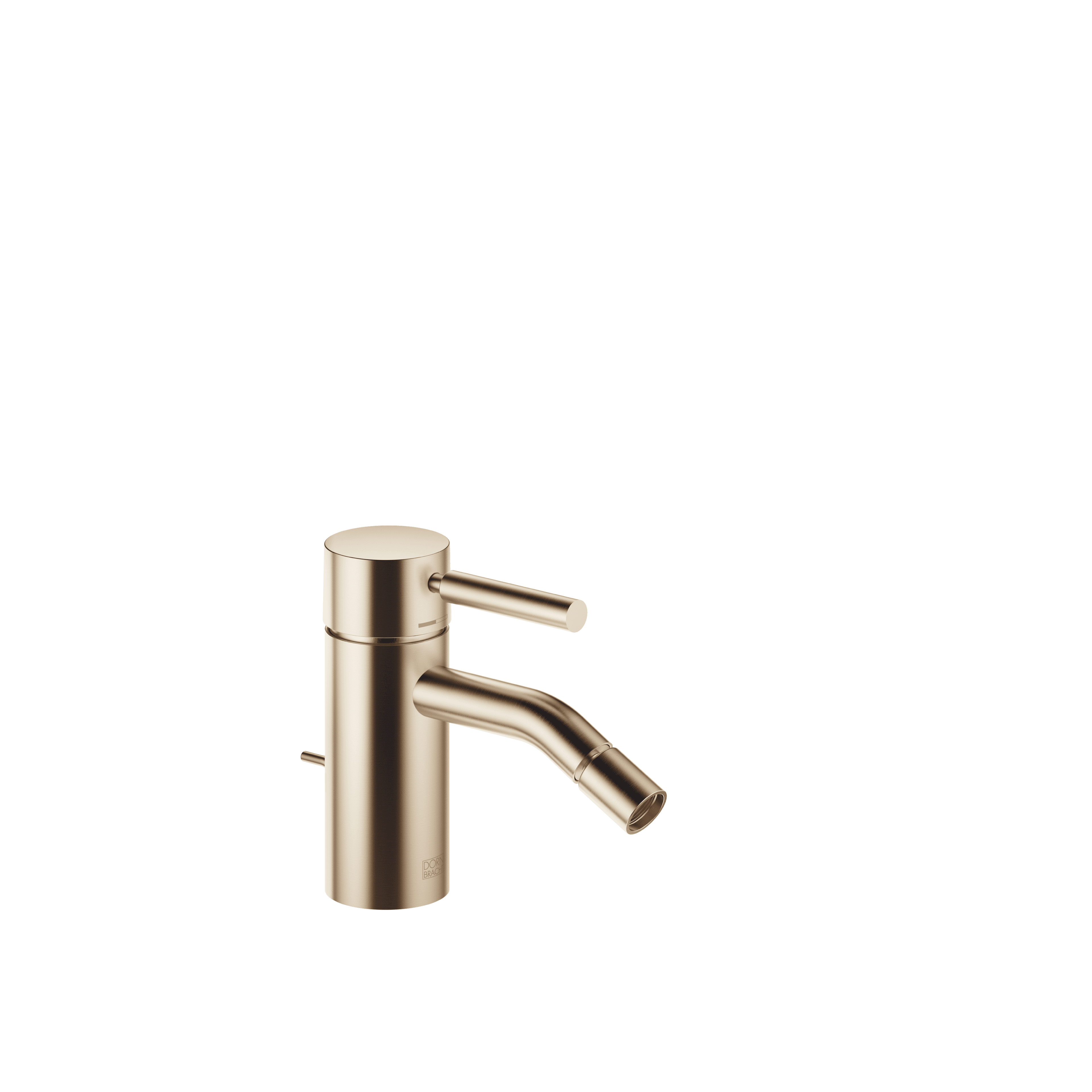 META Single-lever bidet mixer with pop-up waste in Brushed Light Gold (PVD)