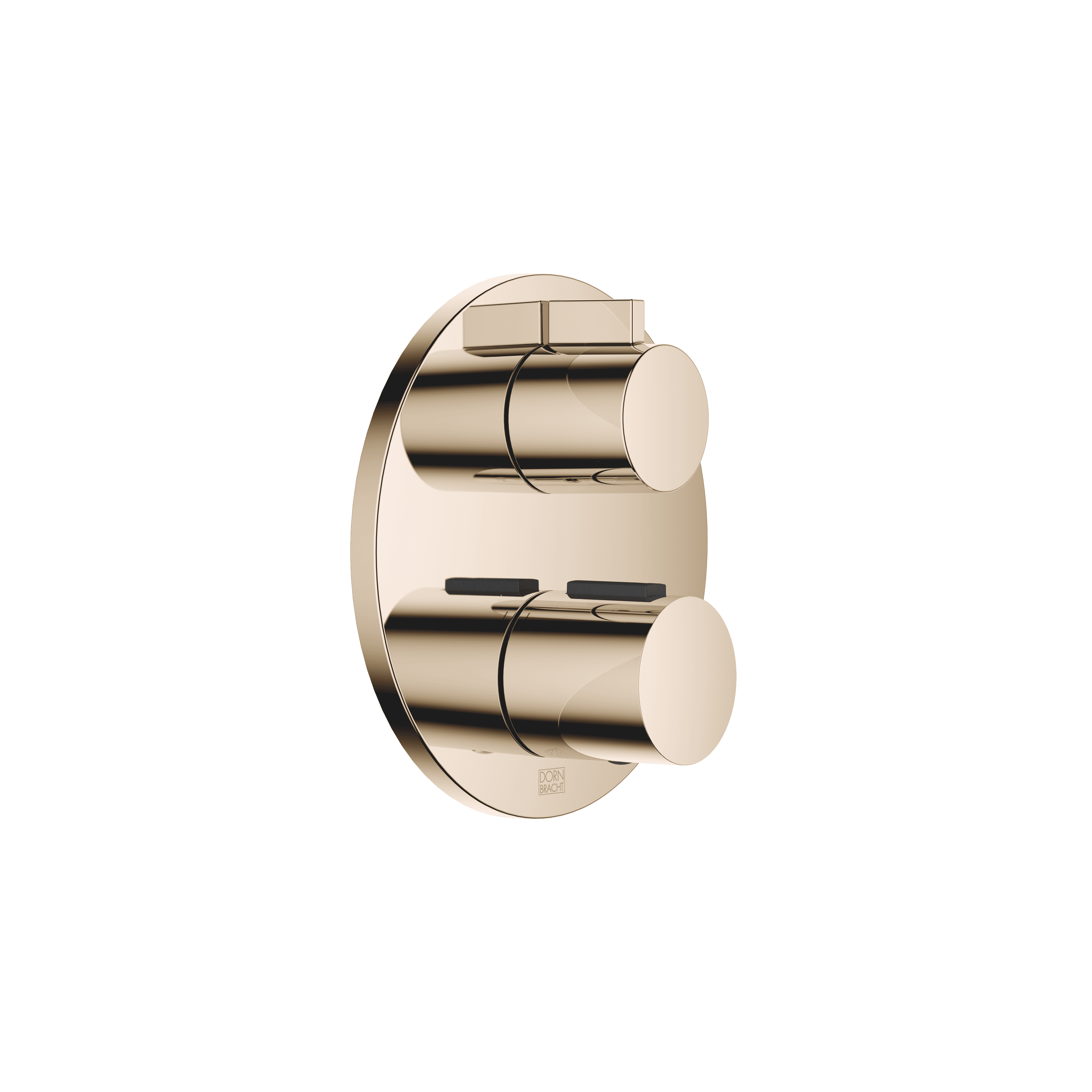 Concealed thermostat with one function volume control in Light Gold (PVD)