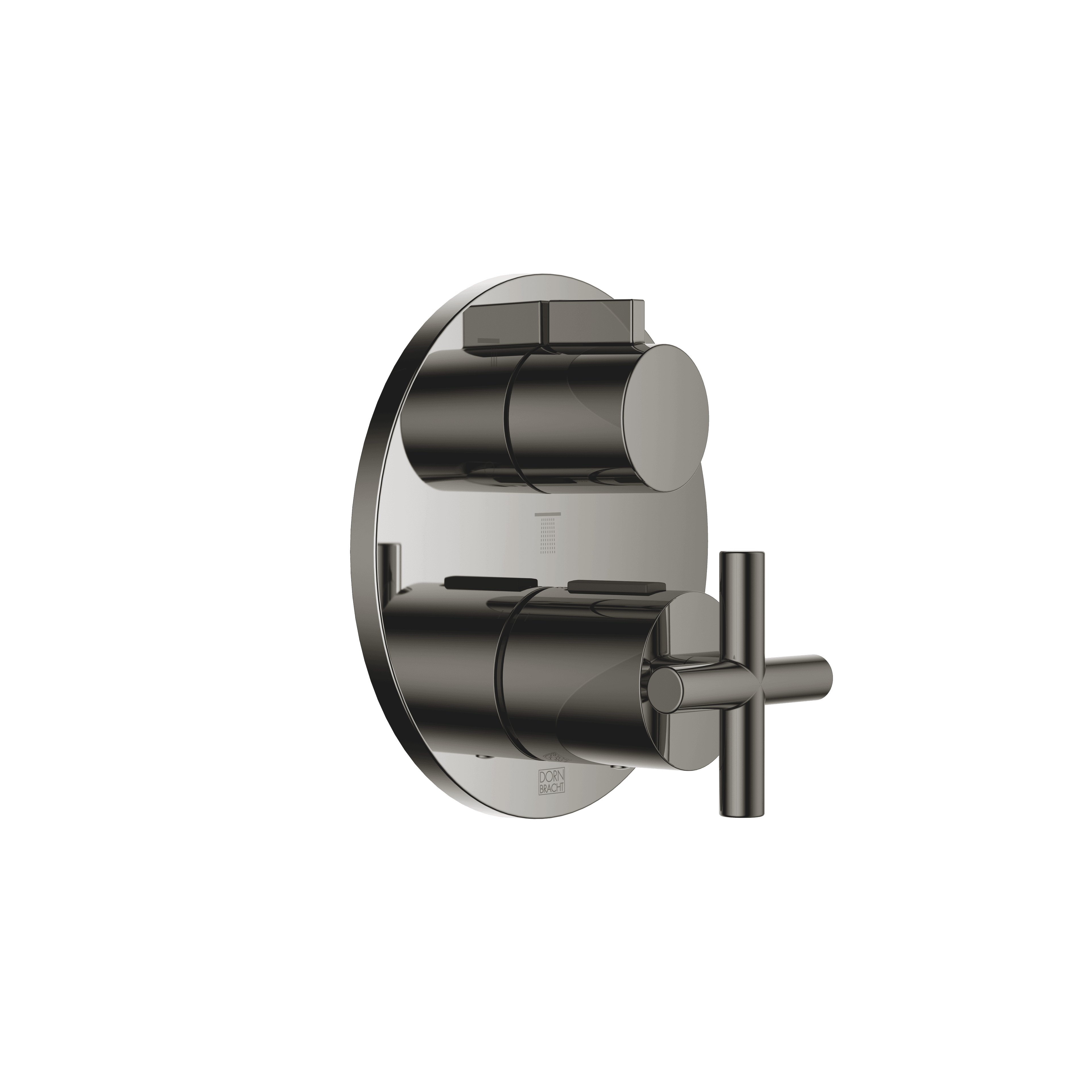 TARA Concealed thermostat with three function volume control in Dark Chrome