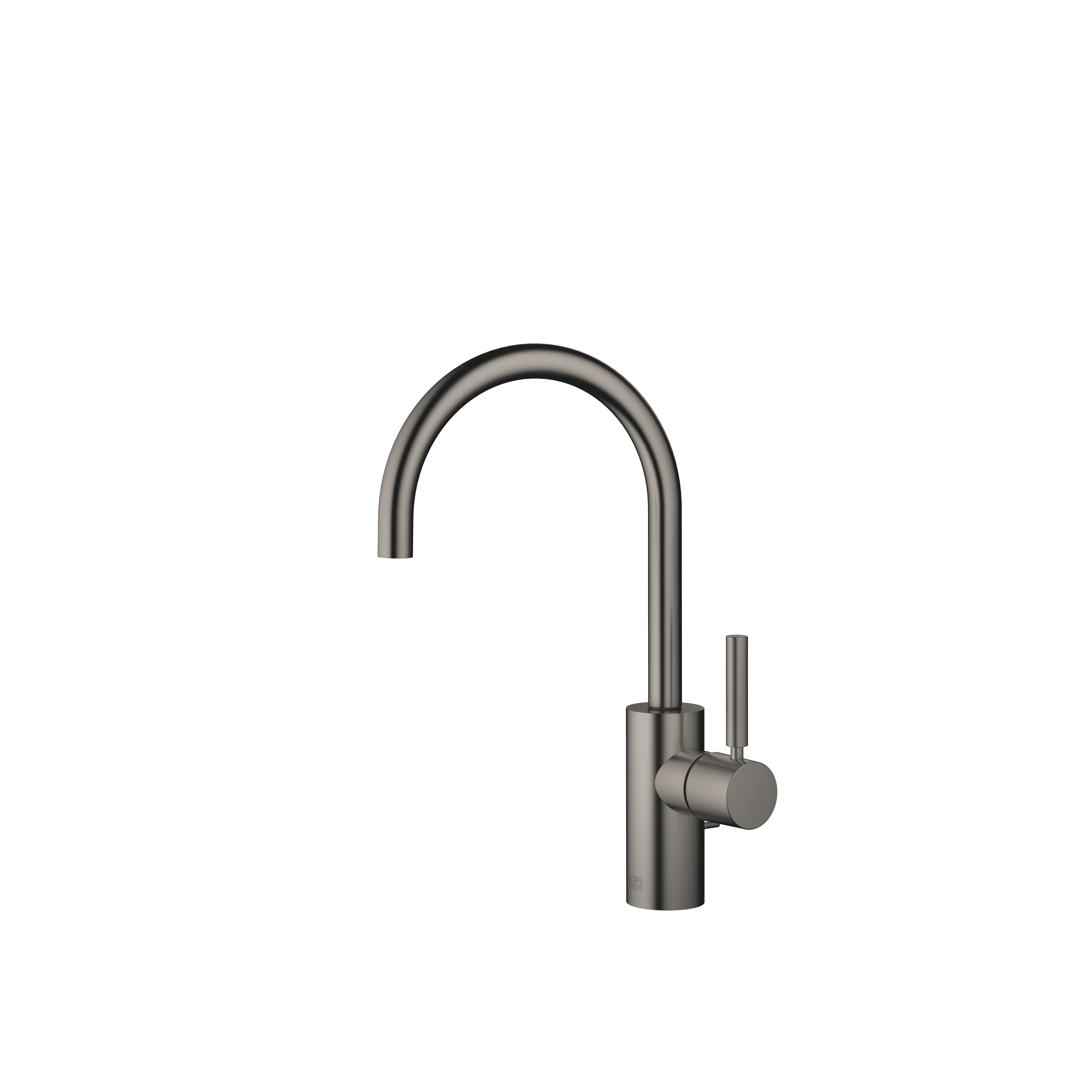 META Single-lever basin mixer with pop-up waste in Brushed Dark Platinum