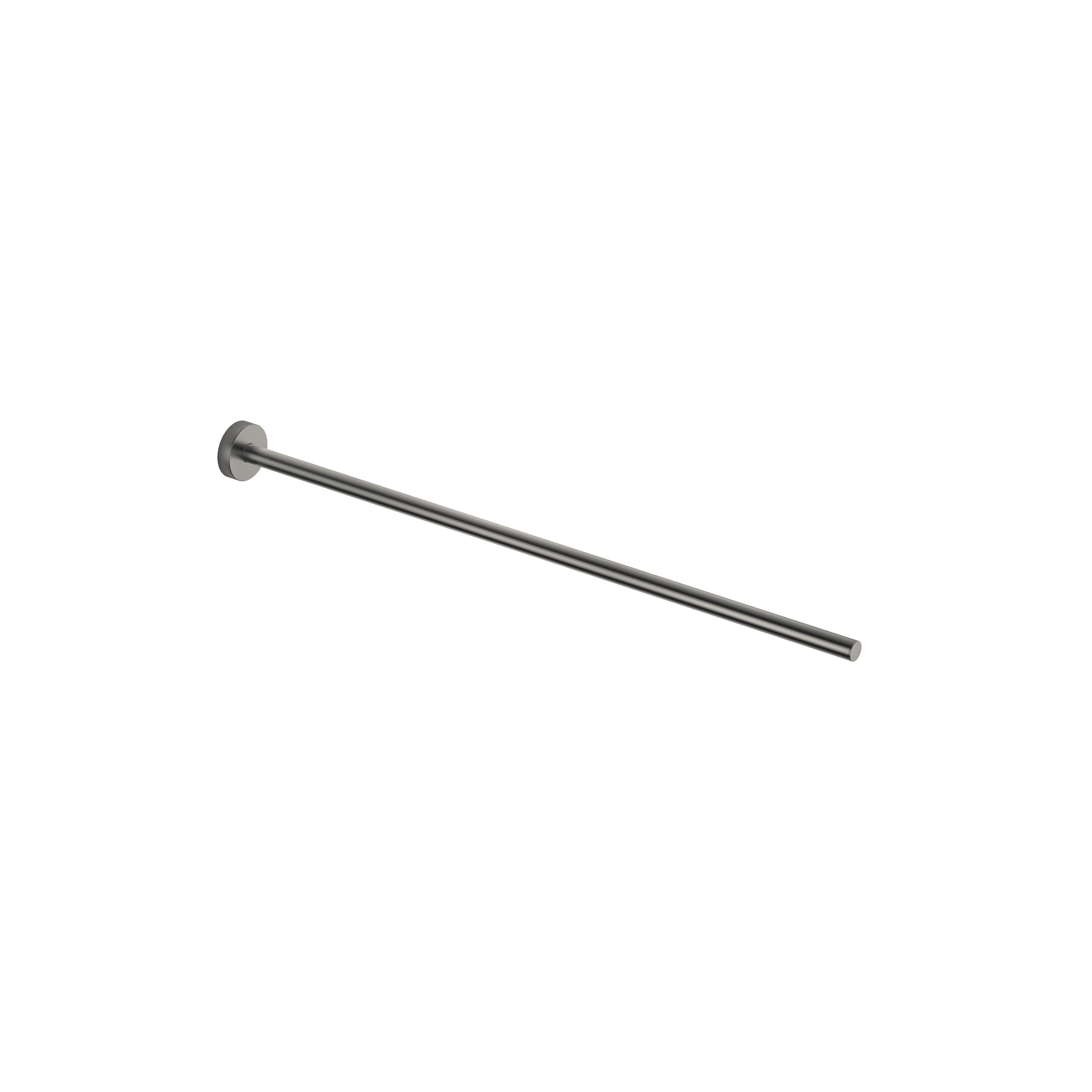 Towel bar 1-piece non-swivel in Brushed Dark Platinum