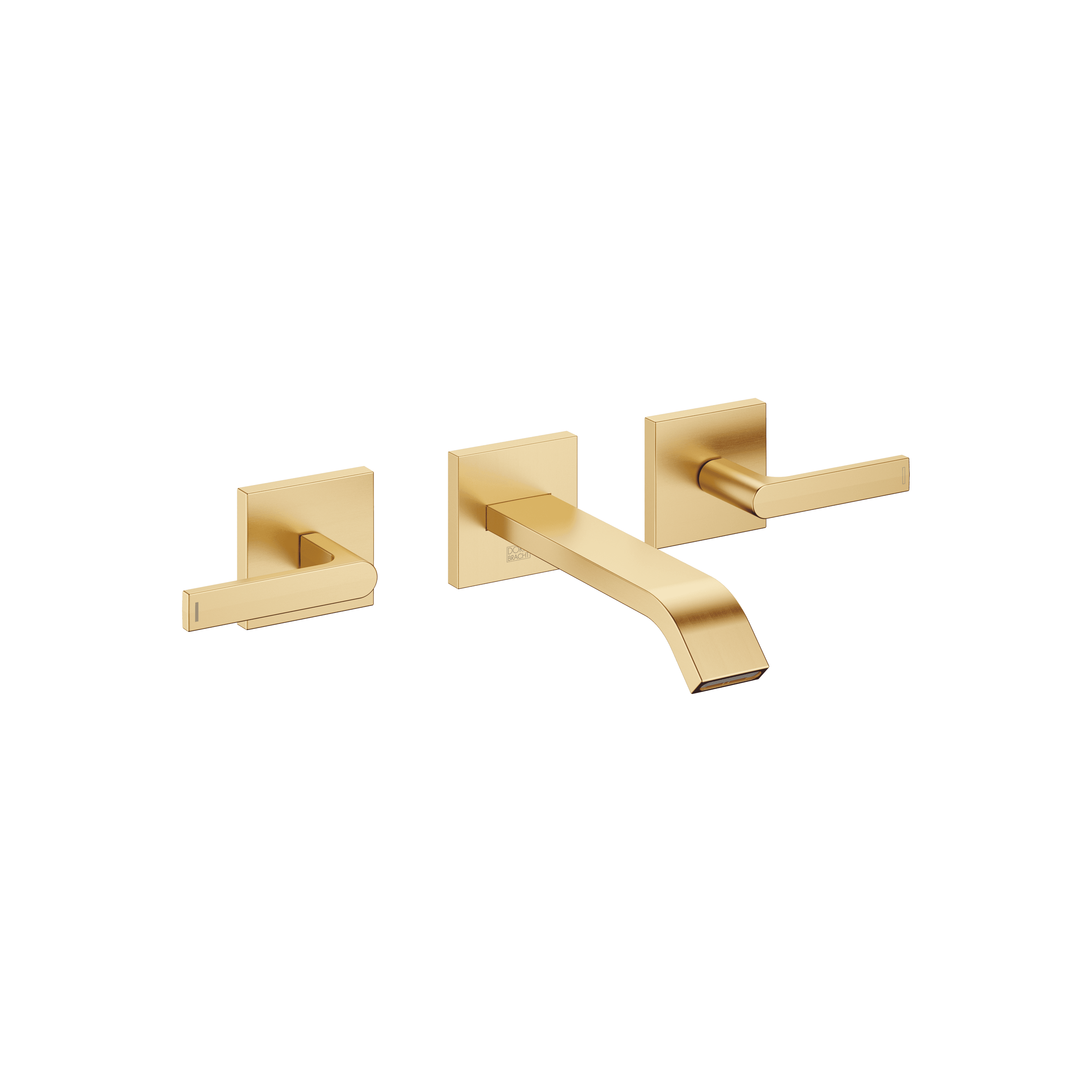 IMO Wall-mounted basin mixer without pop-up waste in Brushed Gold (PVD)