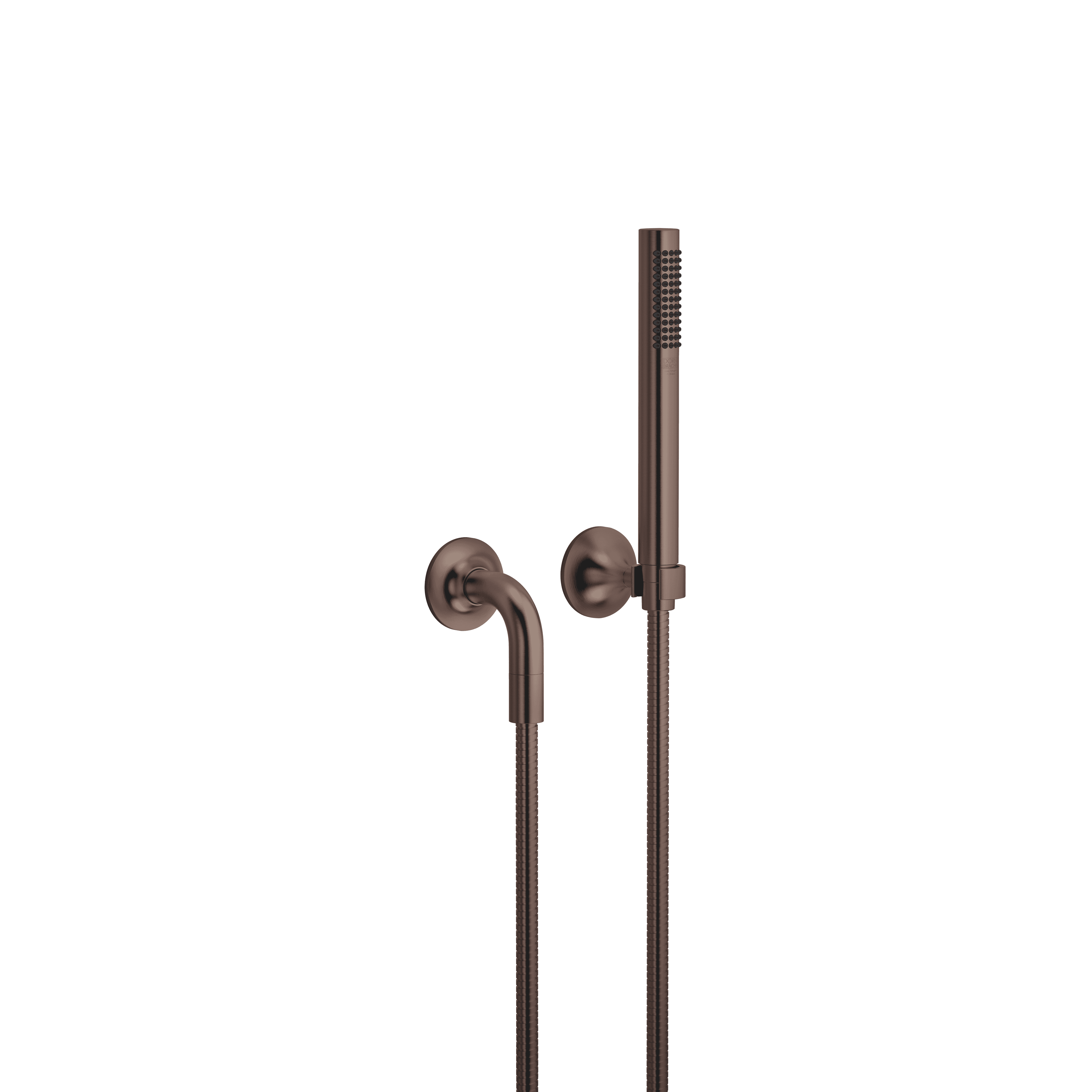 VAIA Hand shower set with individual rosettes in Brushed Dark Bronze (PVD)