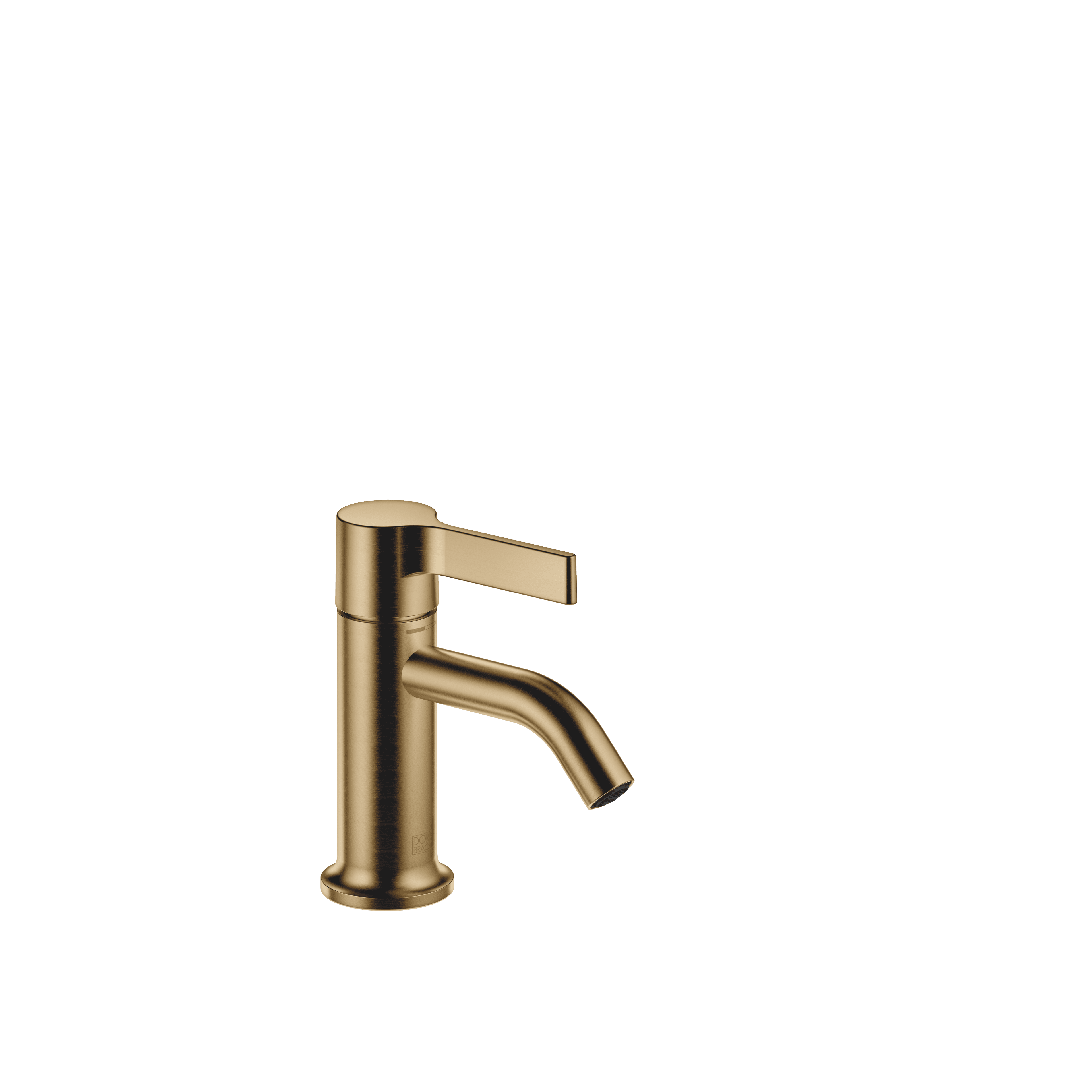 VAIA Single-lever basin mixer without pop-up waste in Brushed Dark Brass (PVD)