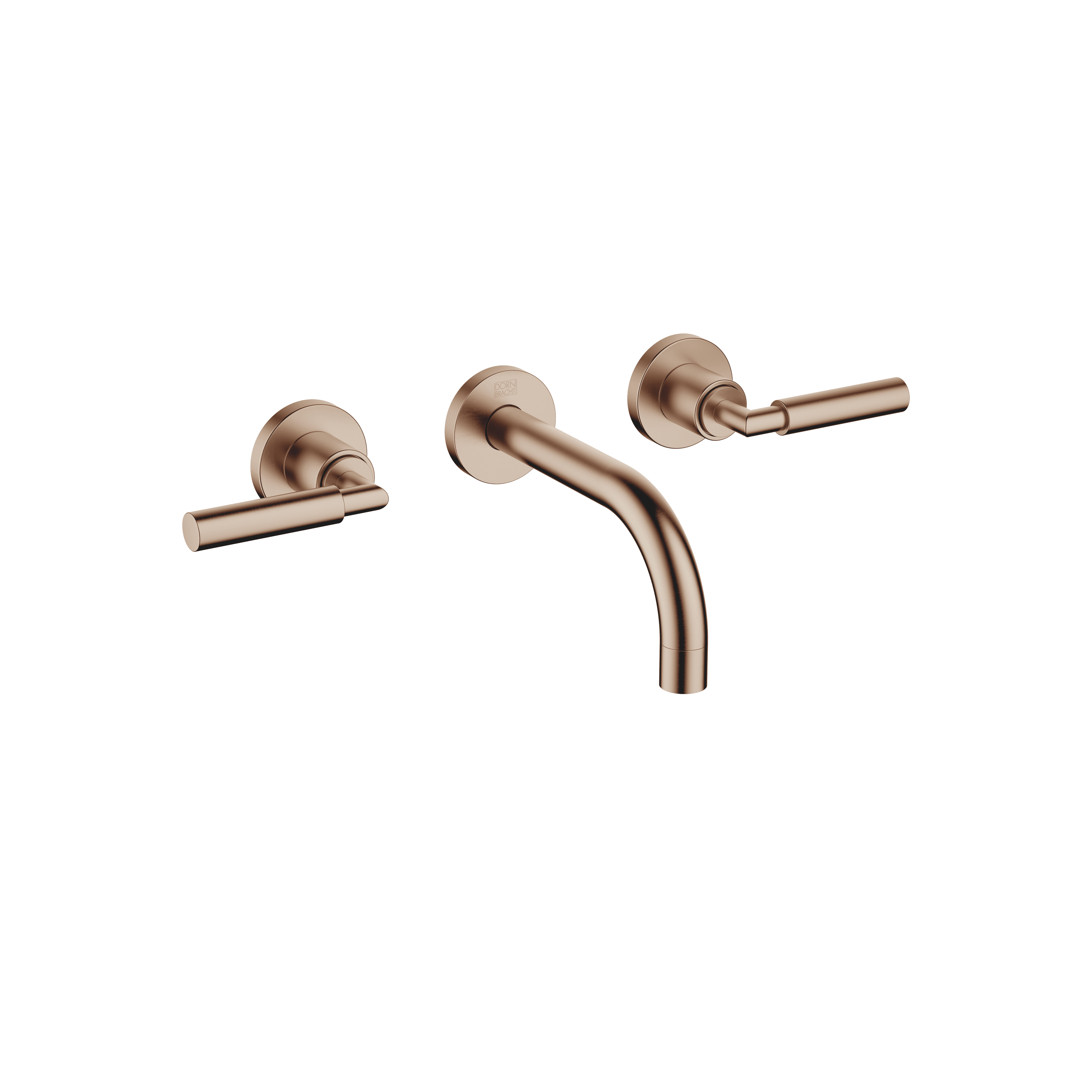 TARA Wall-mounted basin mixer without pop-up waste in Brushed Bronze (PVD)