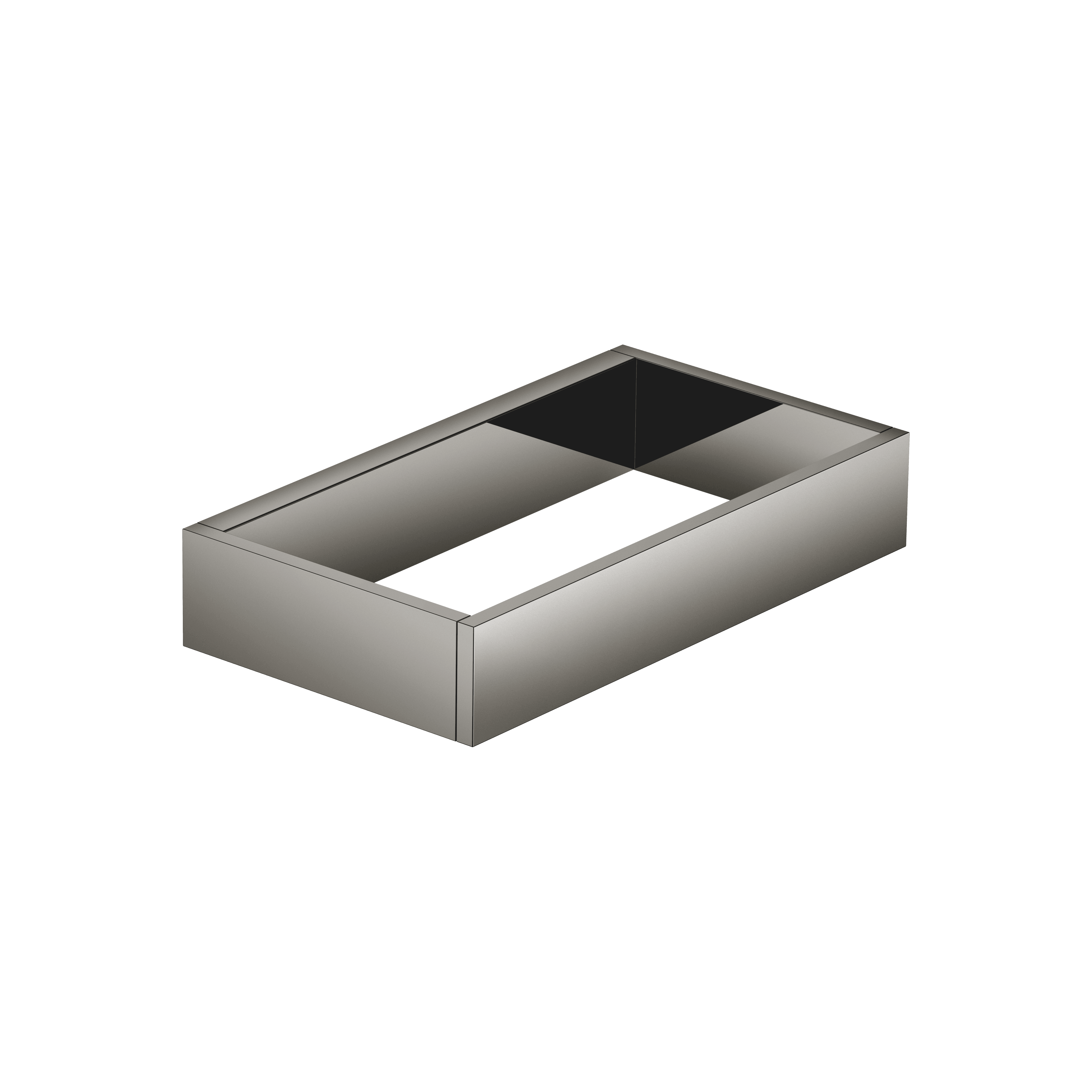 Towel ring angular in Dark Chrome