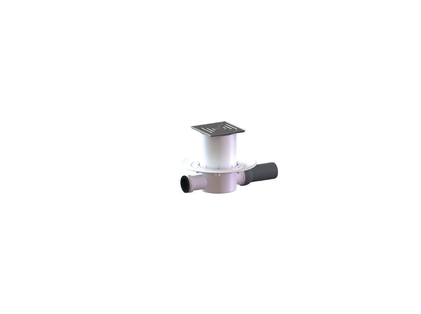 Dallmer Floor drain type 42 SE 12, inlet DN 40, DN 50, 120 x 120 mm