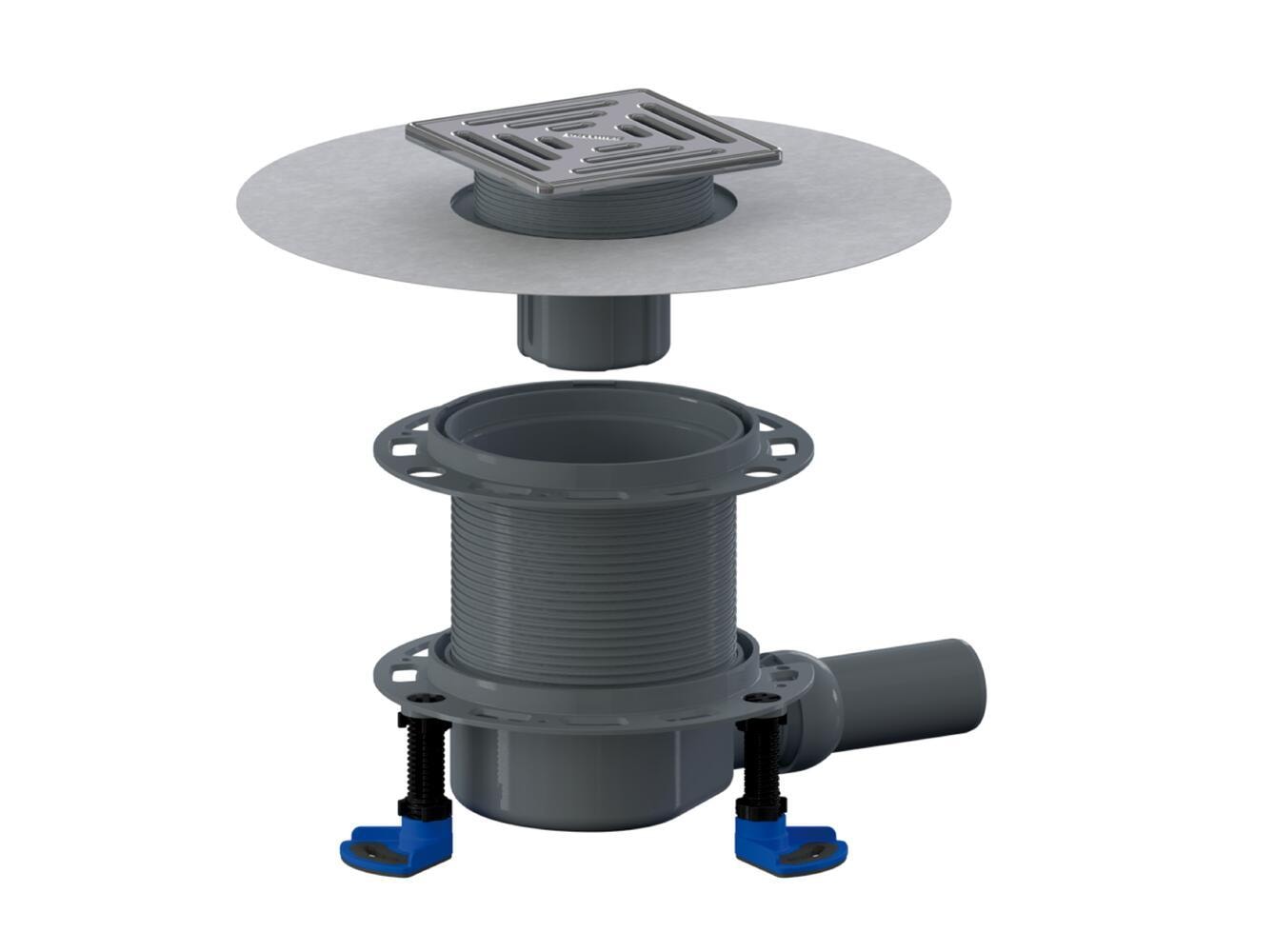 Dallmer Floor drain DallDrain Select Vario, DN 50, 150 x 150 mm, article 517050