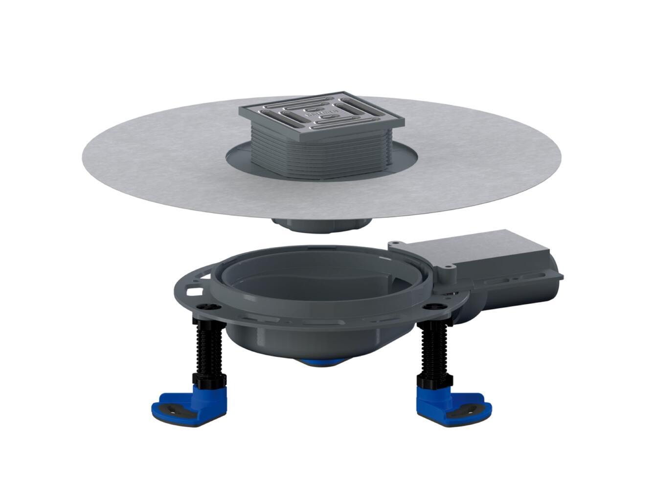 Dallmer Floor drain DallDrain Pure Plan, DN 40, 100 x 100 mm, article 517074