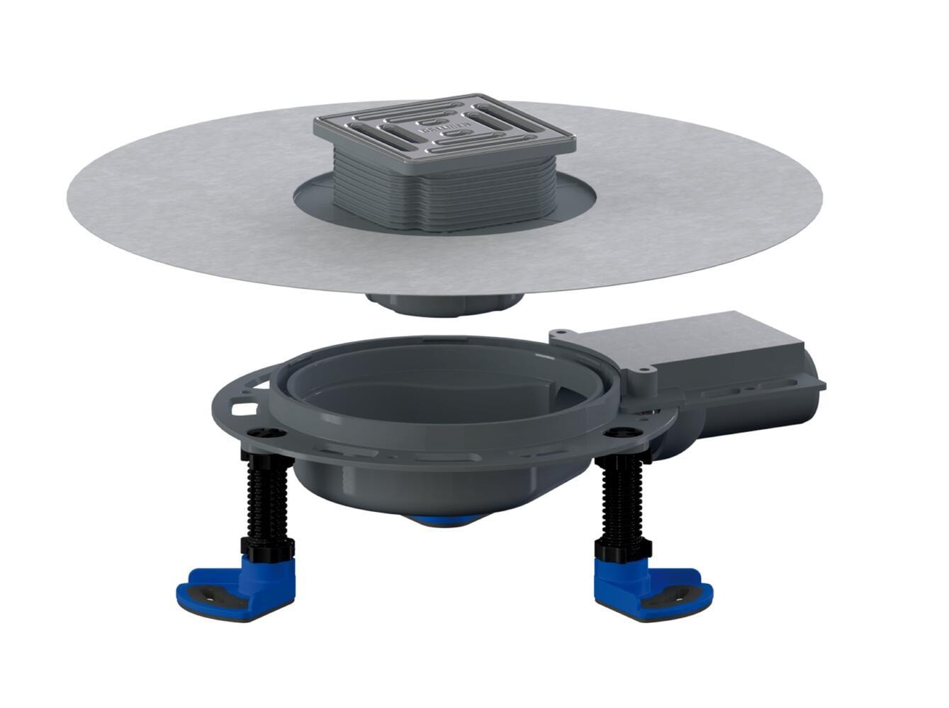 Dallmer Floor drain DallDrain Select Plan, DN 40, 100 x 100 mm, article 517081