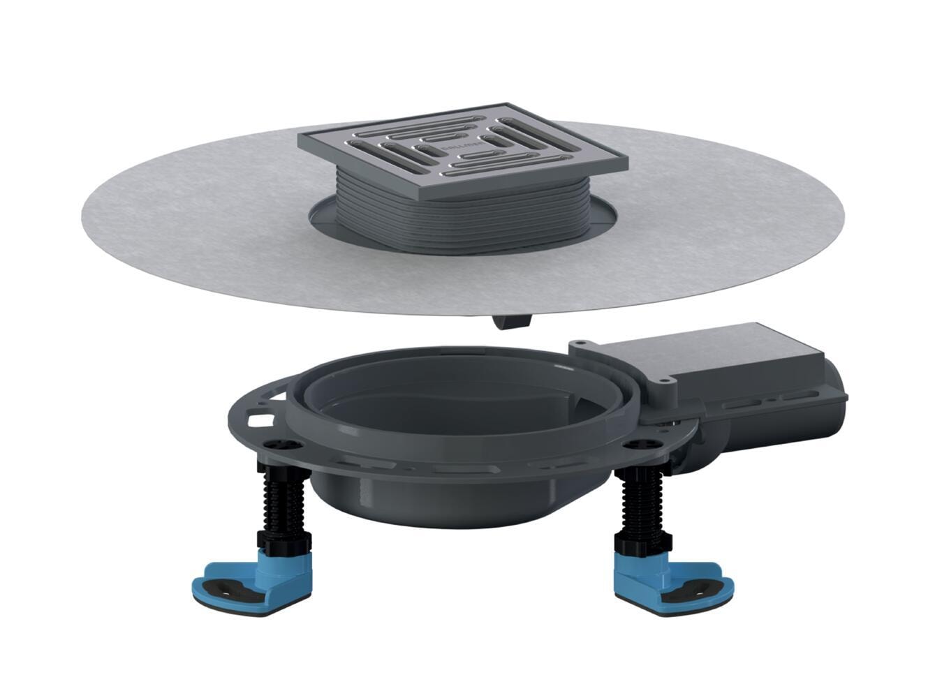 Dallmer Floor drain DallDrain Pure Plan, DN 40, 120 x 120 mm, article 517098