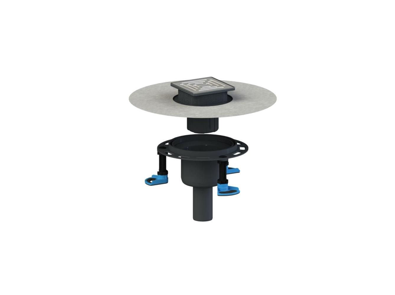 Dallmer Floor drain DallDrain Select vertical, DN 50/DN 100, 120 x 120 mm, article 517159