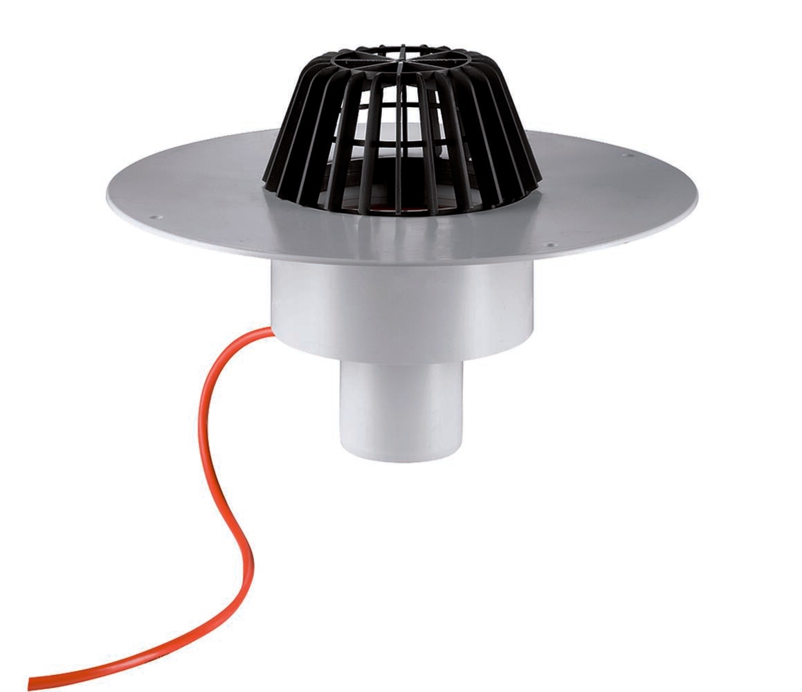 Dallmer Roof drain type 62 H PVC, heated, DN 100, article 623164
