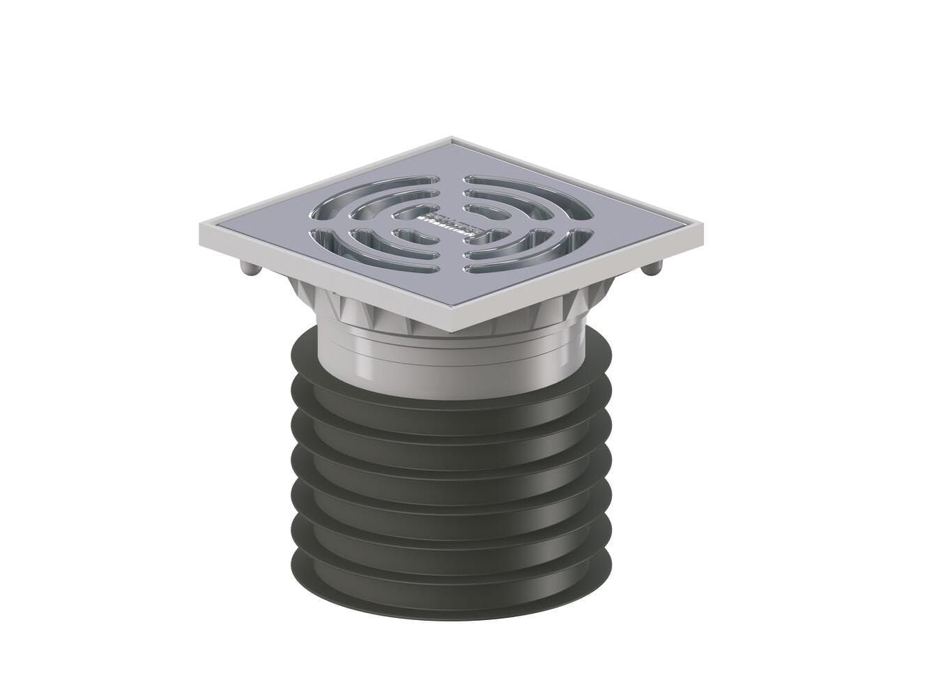 Dallmer Floor drain PRONTO K Alu, DN 100, 120 x 120 mm, article 700339
