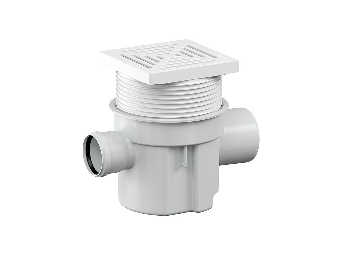 Dallmer Anti-flooding drain DallSafe 200/1 K, DN 100, 200 x 200 mm, article 720207