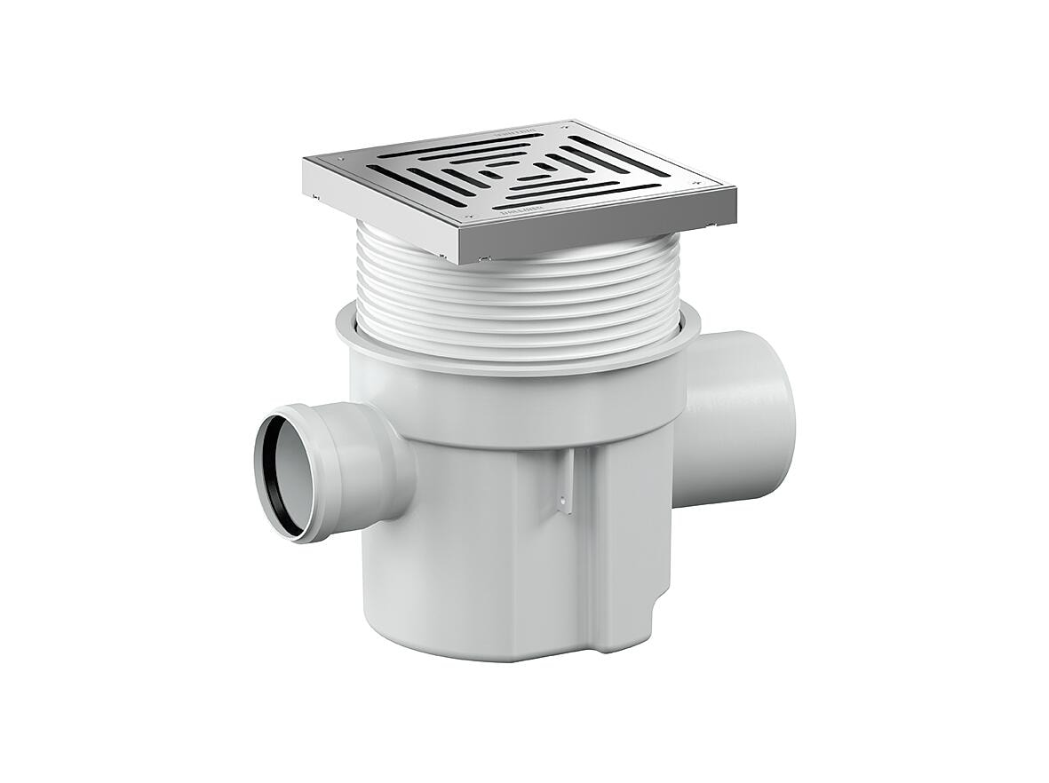 Dallmer Anti-flooding drain DallSafe 200/1 SES, DN 100, 200 x 200 mm, article 720214