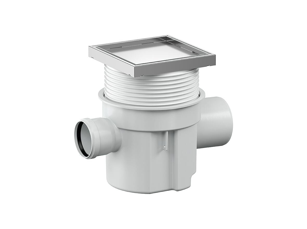 Dallmer Anti-flooding drain DallSafe 200/1 Stone, DN 100, 200 x 200 mm, article 720221