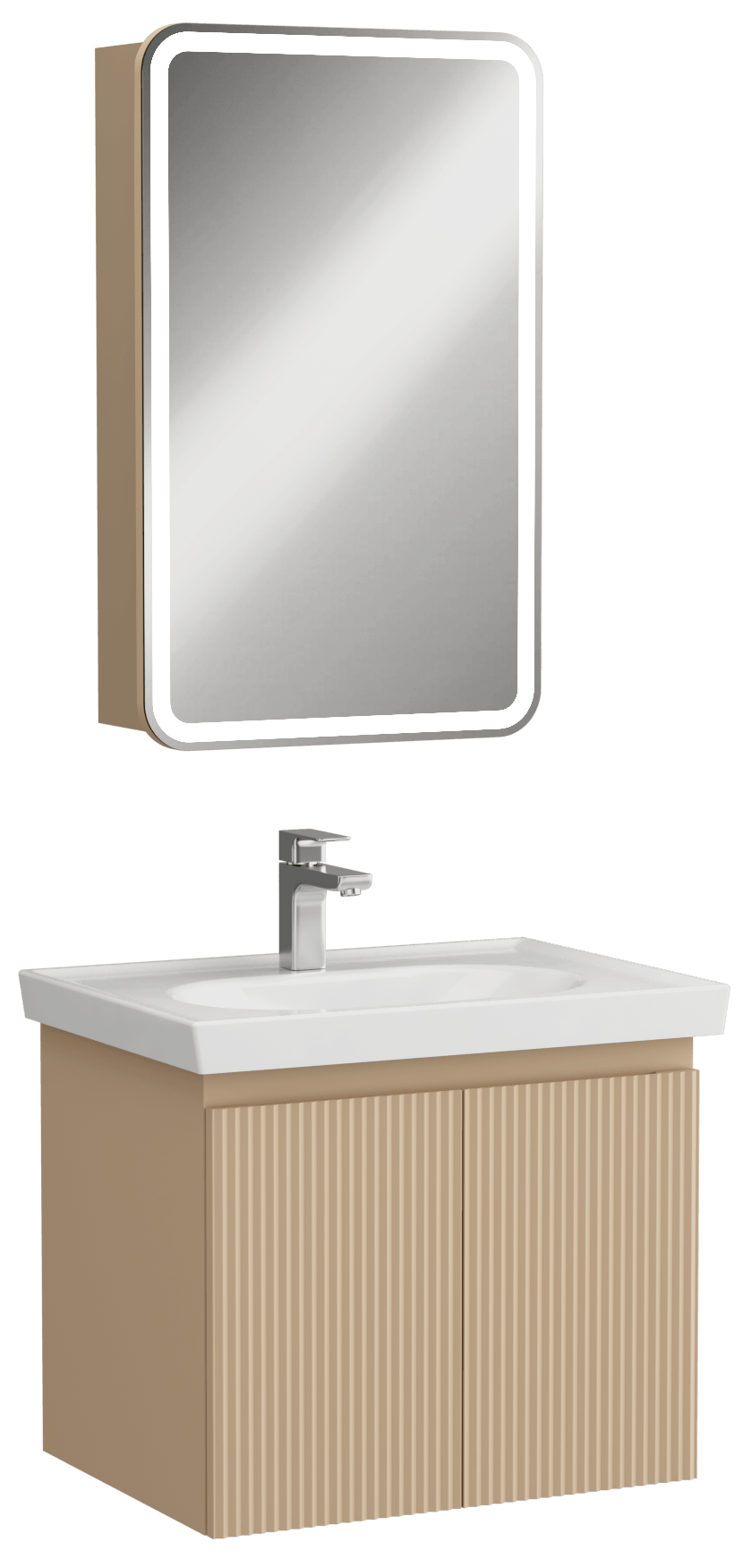 Isvea Finestra Washbasin Cabinet 60 cm - cappucino