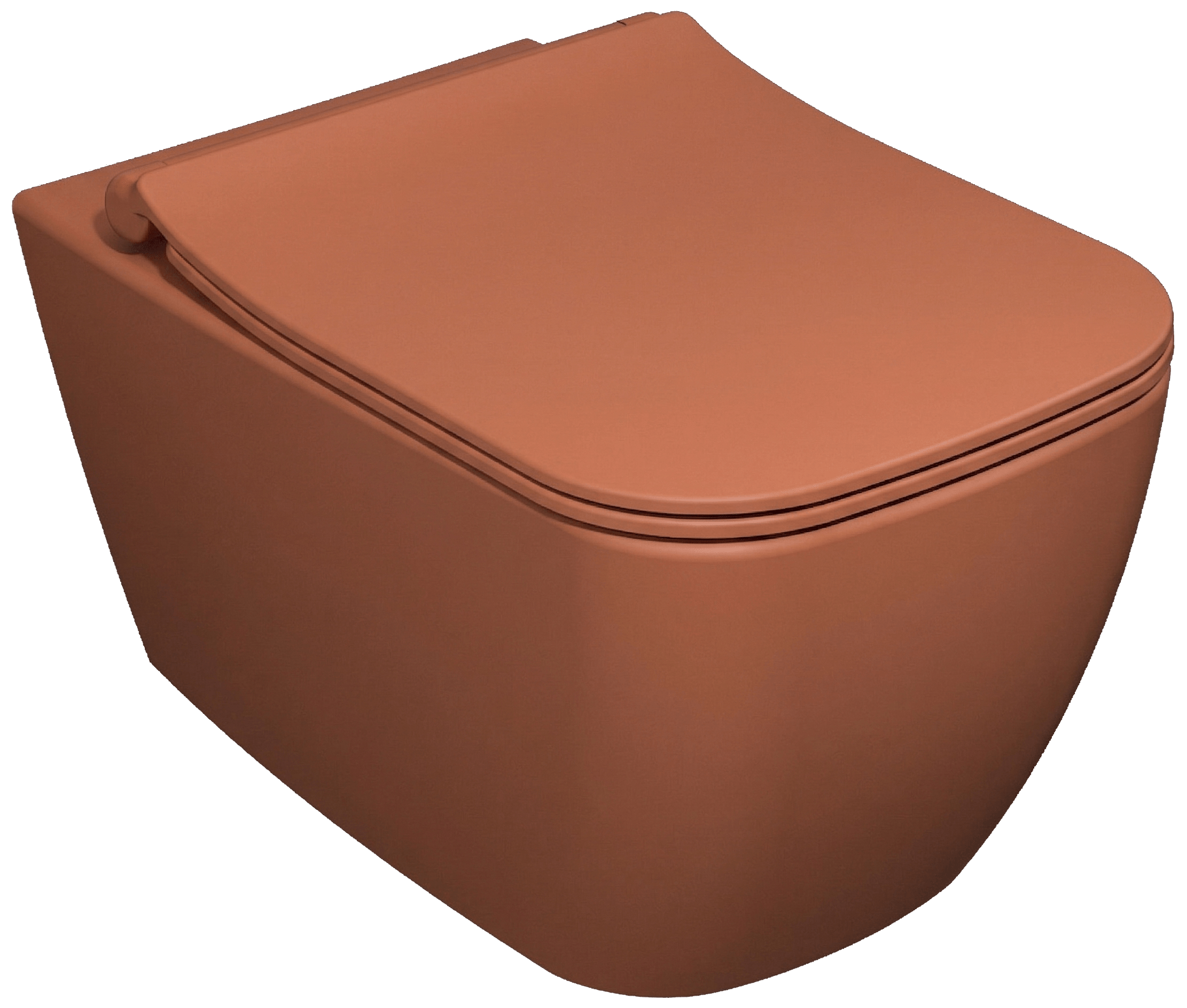 Isvea Vea Due Wall-Hung Toilet - VORTEX - terracotta