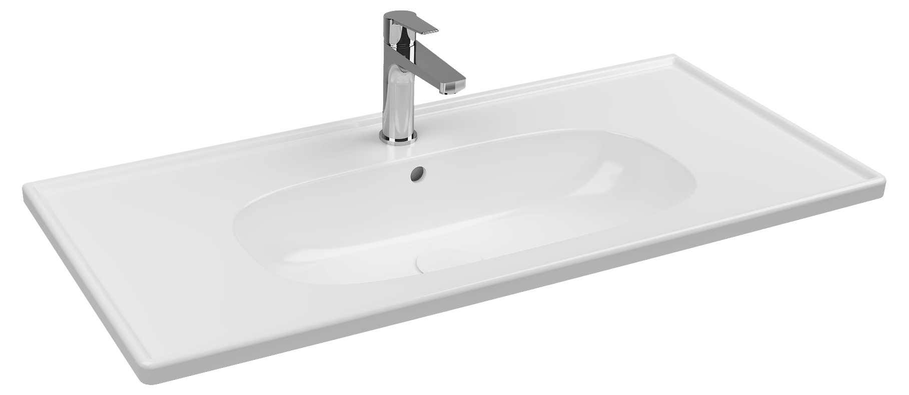 Isvea Sistema C Flat Washbasin 100 cm - white