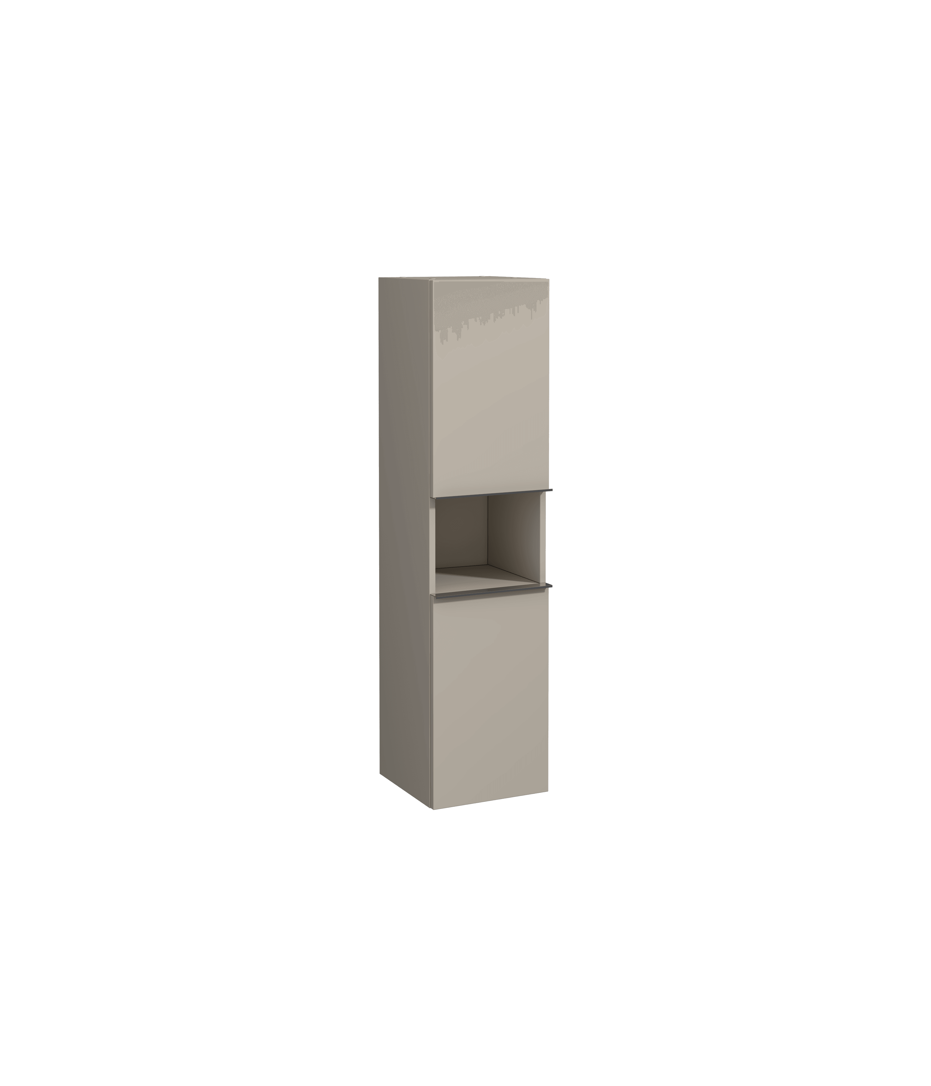 Isvea Terni Tall Cabinet with Shelf Ash Gray 35 cm - ash grey