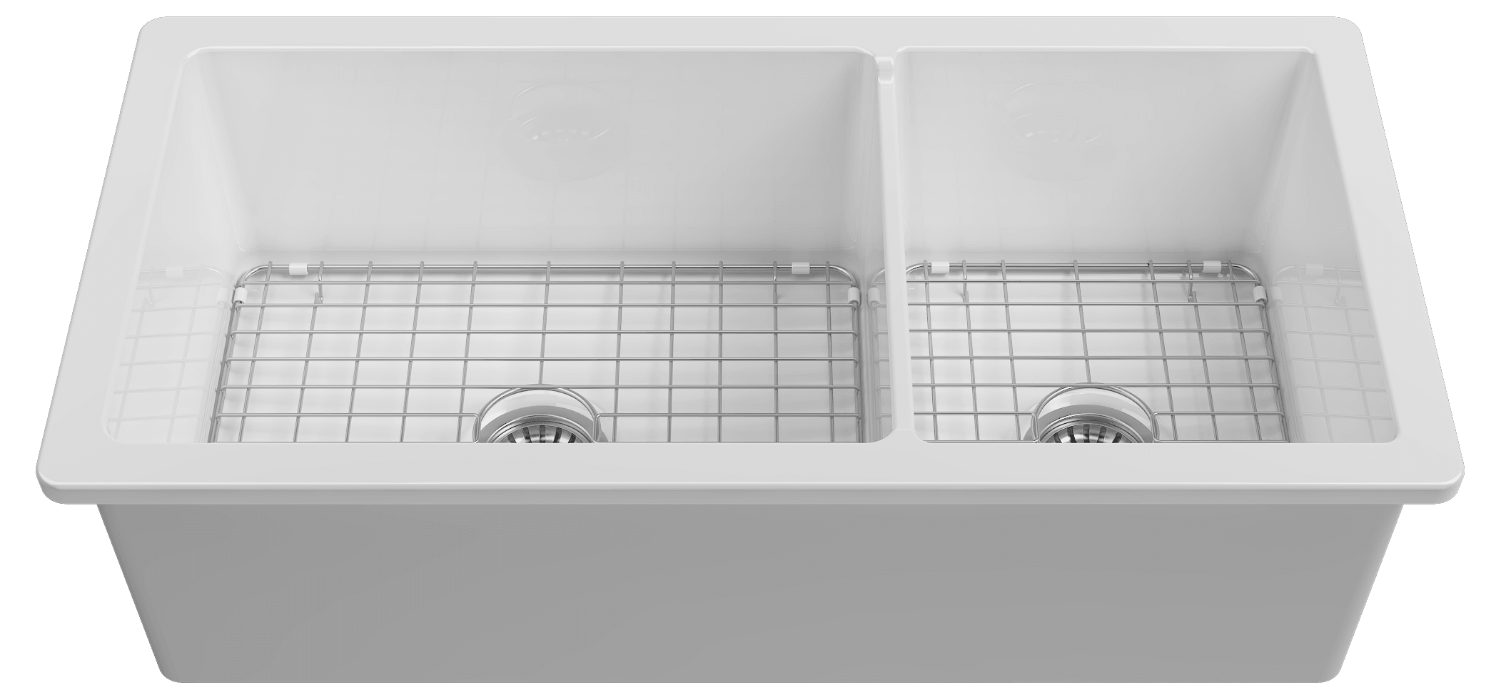 Isvea Palermo Under-Counter Sink Double-Chamber 93 cm - white