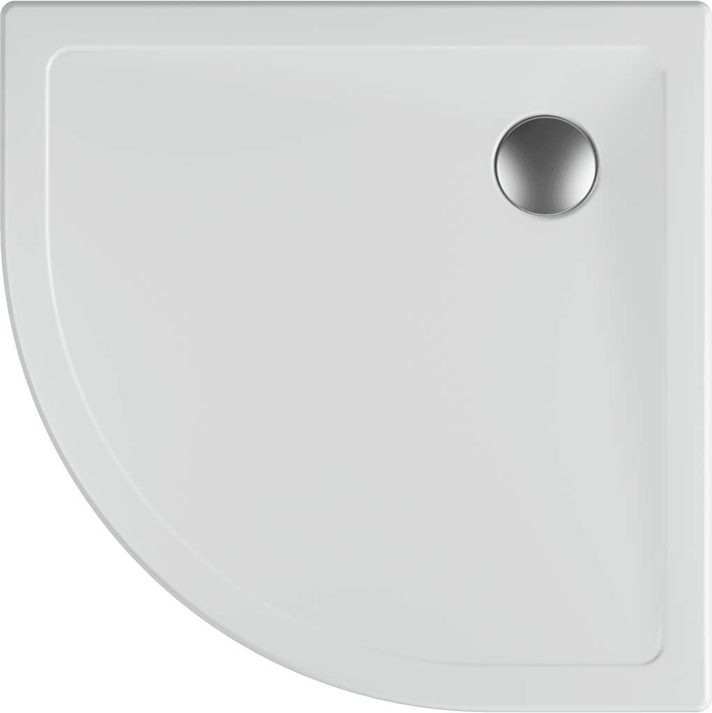 Isvea Flat Fireclay Ceramic Shower Tray 80x80 cm Oval - white