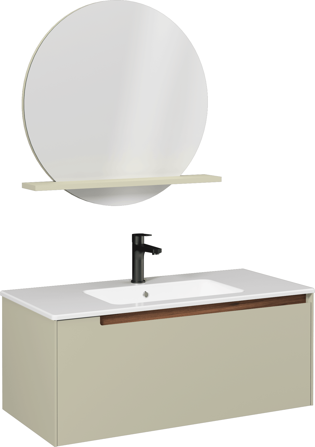 Isvea Dante Washbasin Unit 100 cm - light green