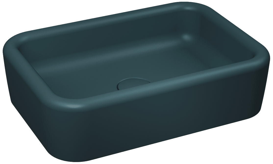 Isvea Curvo Counter-Top Washbasin 60cm - petrol green