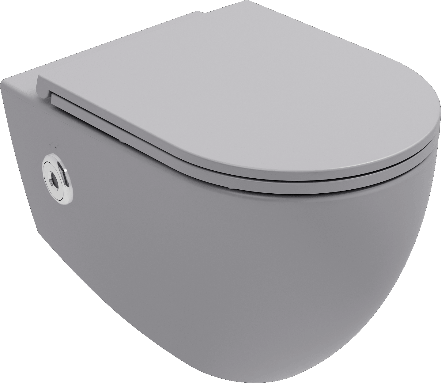 Isvea Infinity Due SensoClean Wall-Hung Toilet Stone Gray - VORTEX - stone grey
