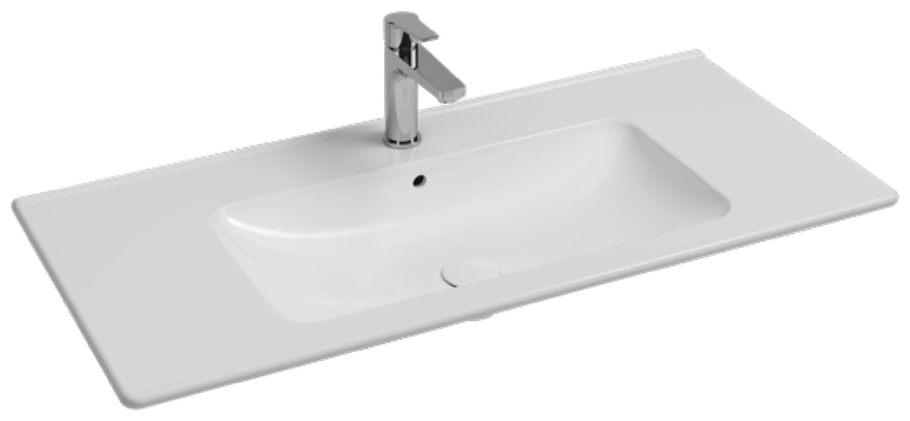 Isvea Evo Flat Washbasin 102 cm - white