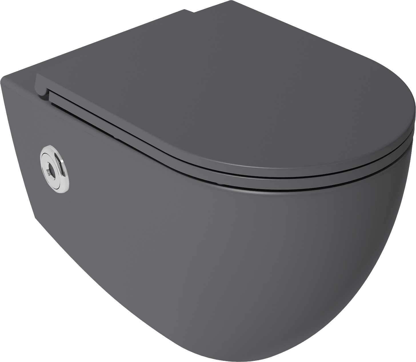 Isvea Infinity Due SensoClean Wall-Hung Toilet - VORTEX - anthracite