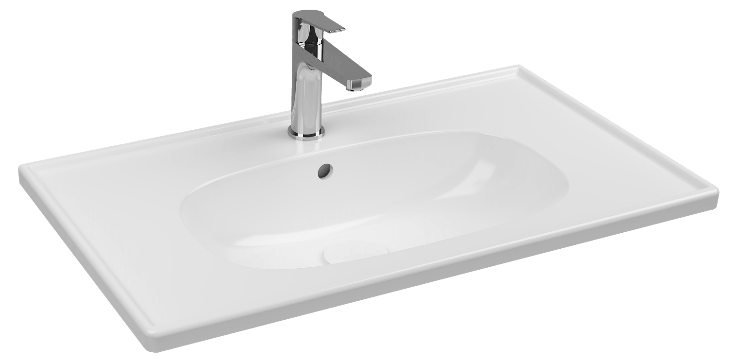 Isvea Sistema C Flat Washbasin 80 cm - white