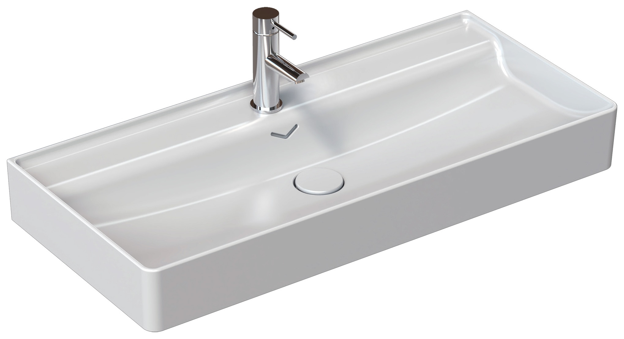 Isvea Vea Counter-Top Washbasin 101 cm - white
