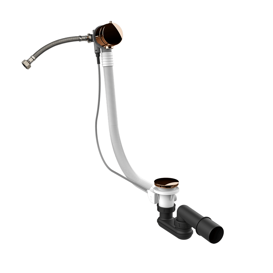 Gessi Column Bath Waste 01080 in Copper Pvd