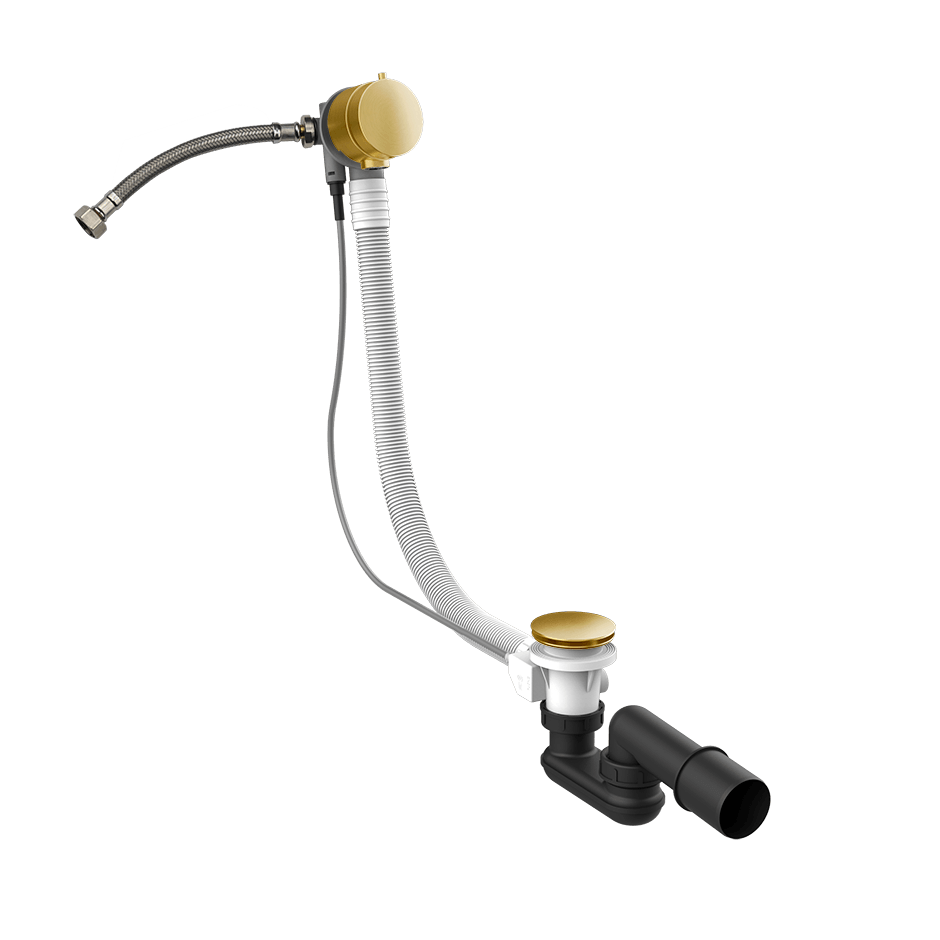 Gessi Column Bath Waste 01080 in Gold Brushed Pvd