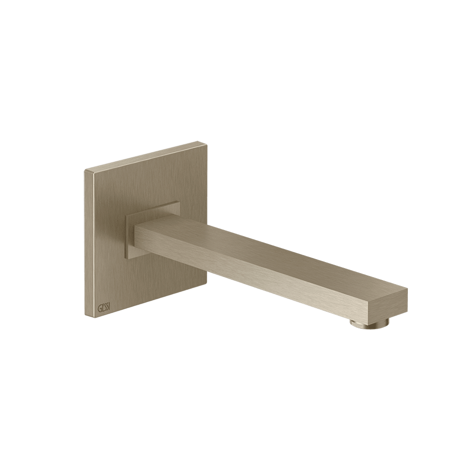 Gessi Basin Spout 20114 in Finox Brushed Nickel