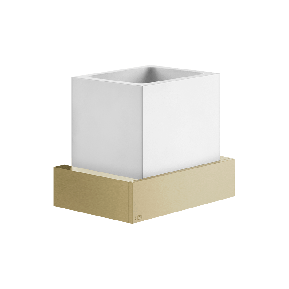 Gessi Tumbler Holder 20807 in Brass Brushed Pvd