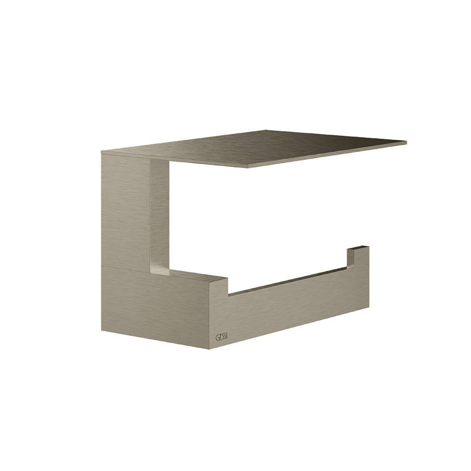 Gessi Paper Roll Holder 20849 in Finox Brushed Nickel