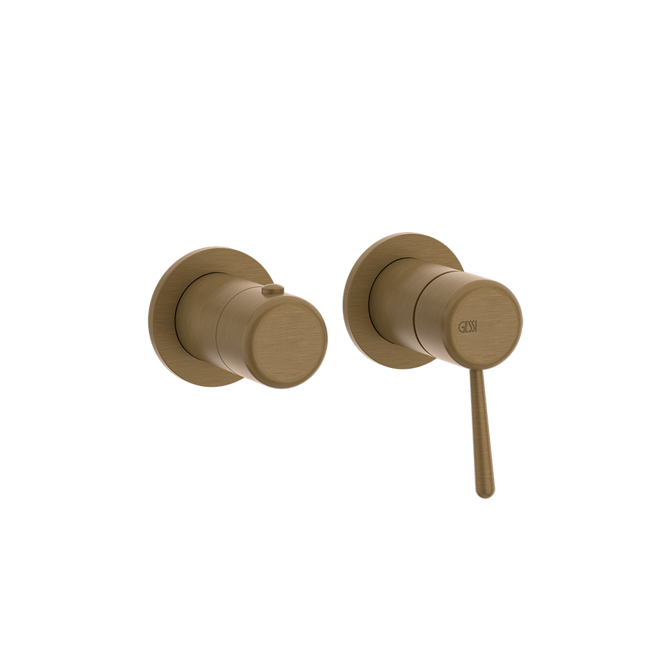 Gessi Shower Mixer 33077 in Antique Brass