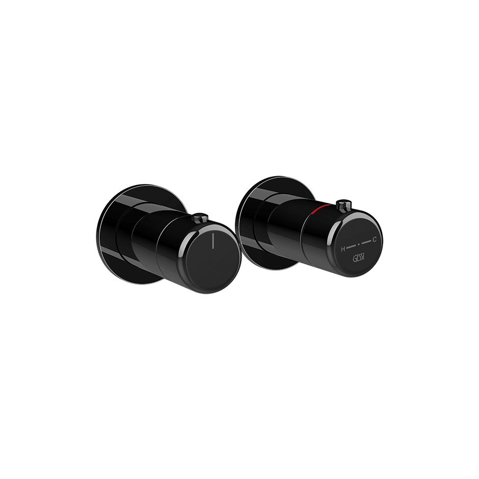 Gessi Shower Mixer 33136 in Black Metal Pvd