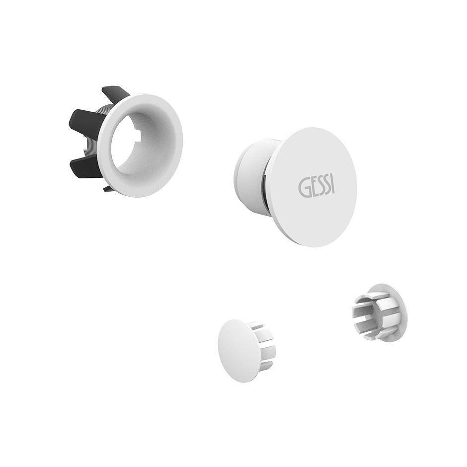 Gessi Overflow Waste Cap 37587 in Matte White