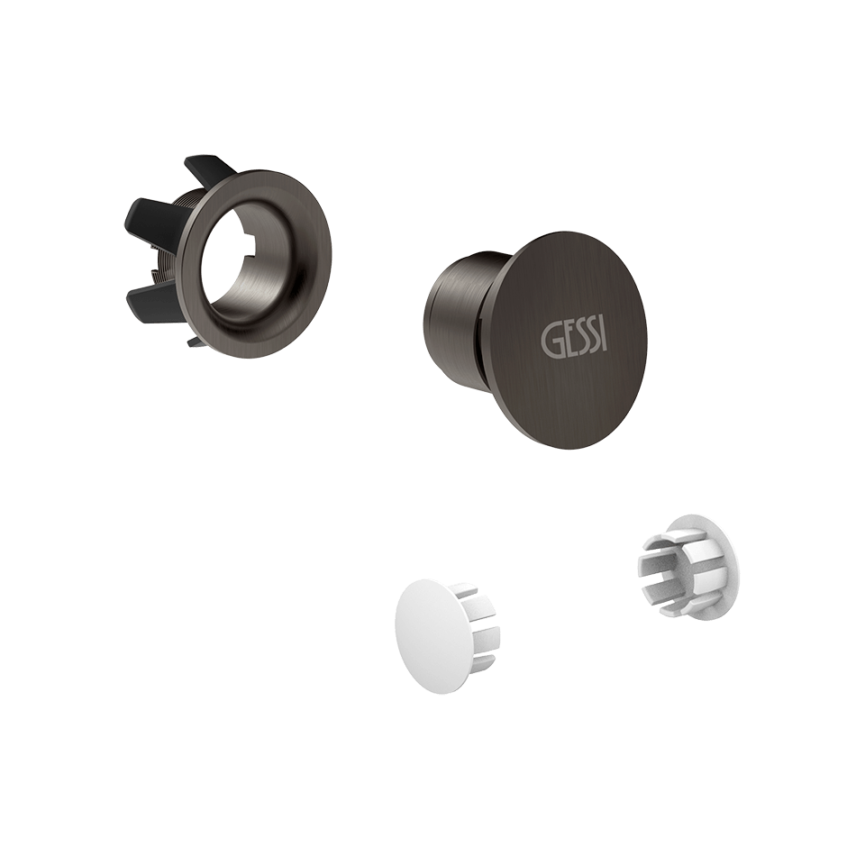Gessi Overflow Waste Cap 37587 in Black Metal Br. Pvd