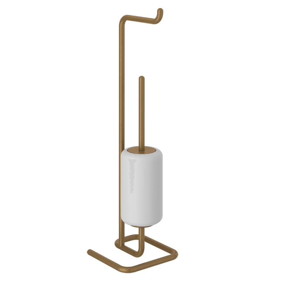 Gessi Brush Holder 38067 in Antique Brass