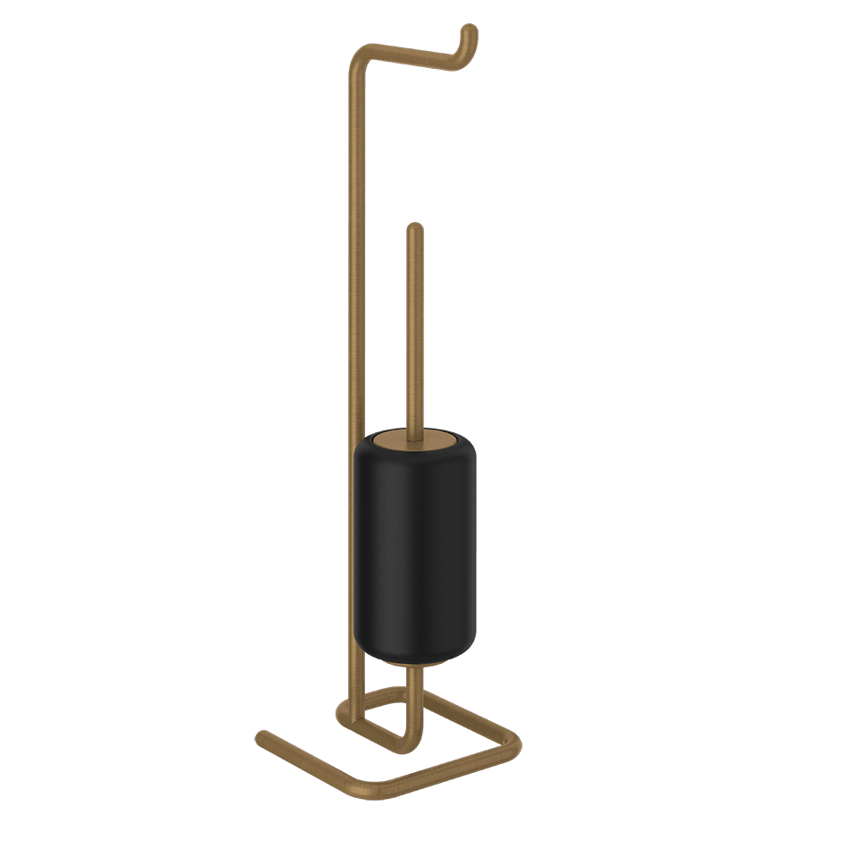 Gessi Brush Holder 38068 in Antique Brass