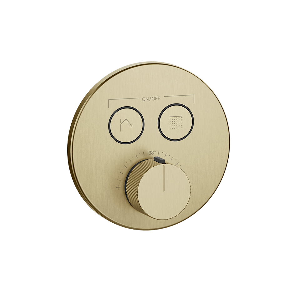 Gessi Shower Mixer 38713 in Brass Brushed Pvd