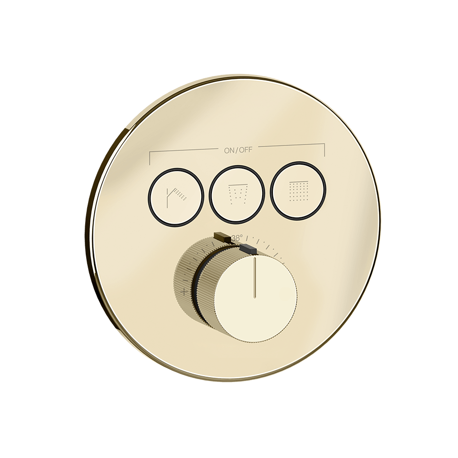 Gessi Shower Mixer 38716 in Brass Pvd