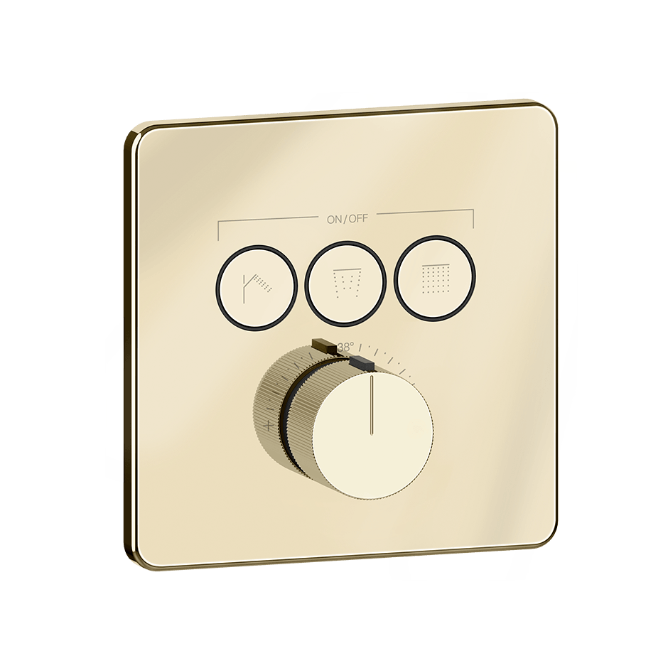 Gessi Shower Mixer 38719 in Brass Pvd