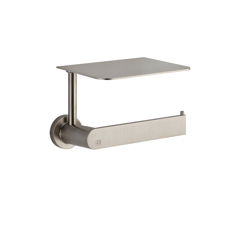 Gessi Paper Roll Holder 38855 in Finox Brushed Nickel